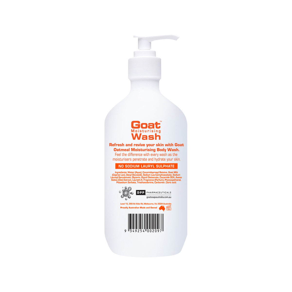 Goat Range Goat Moisturising Wash Oatmeal 500ml - Cutprice Online