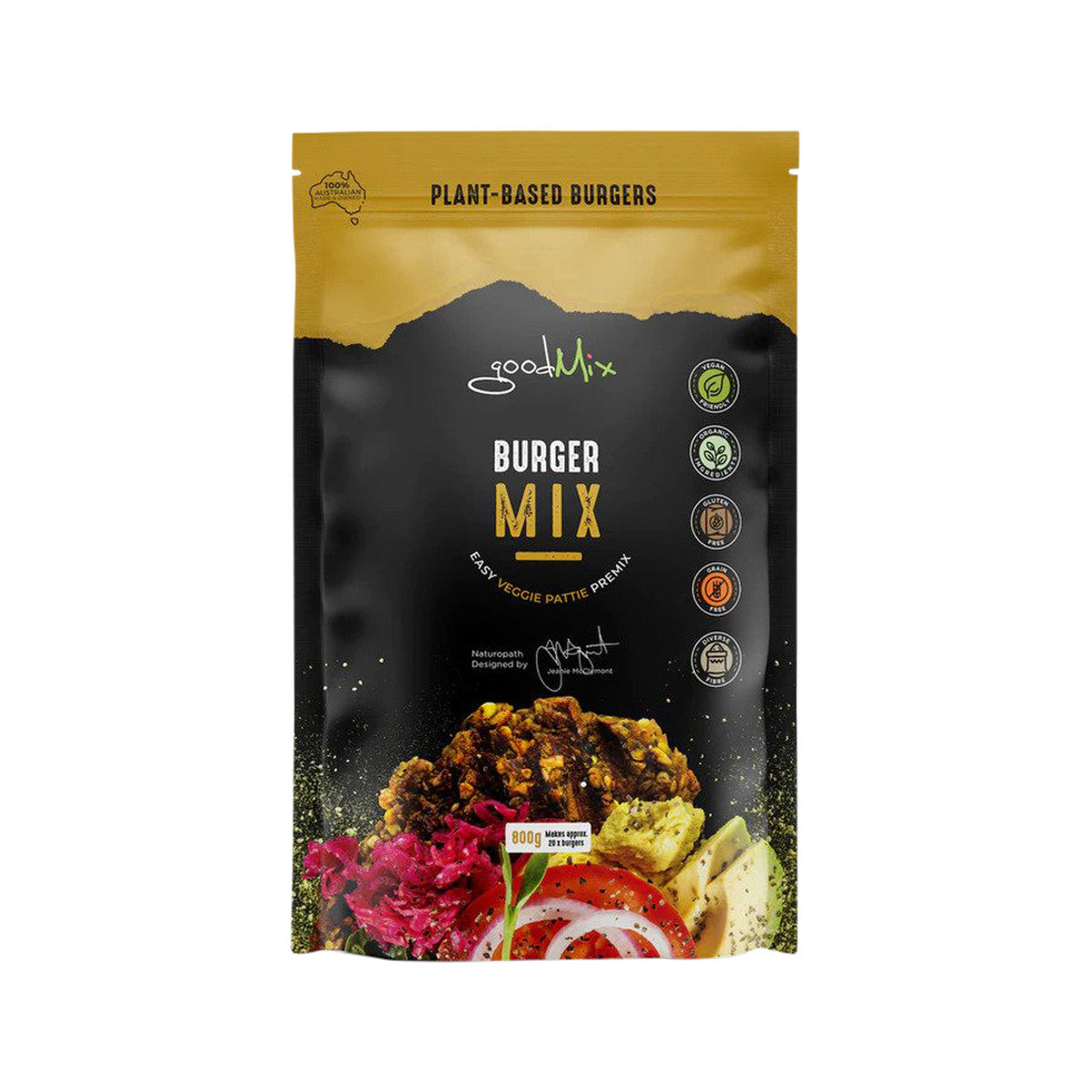 GoodMix Superfoods Burger Mix (Easy Vegan Veggie Pattie Premix) 800g - Cutprice Online