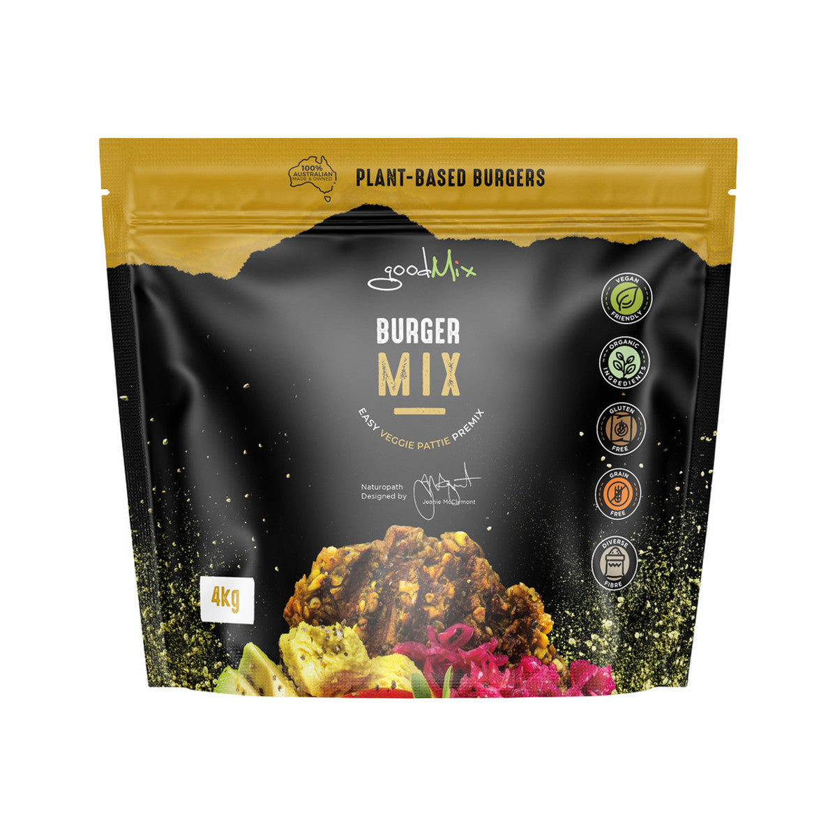 GoodMix Superfoods Burger Mix (Easy Vegan Veggie Pattie Premix) Catering 4kg - Cutprice Online