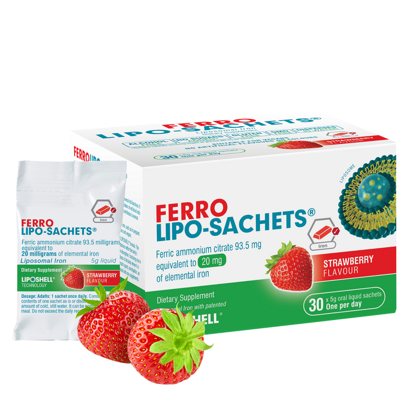 Ferro Lipo-Sachets Strawberry Flavour 30 Sachets Ferro Lipo