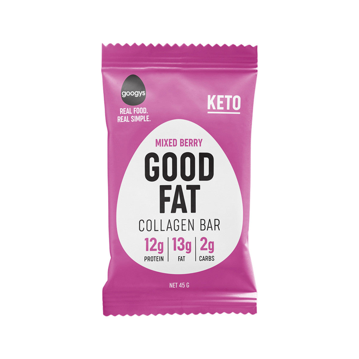 Googys Good Fat Collagen Bar Mixed Berry 45g(Pack of 12) - Cutprice Online