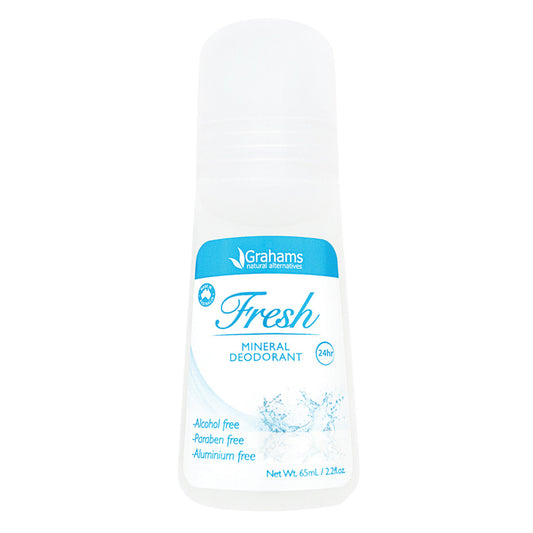 Grahams Natural Mineral Deodorant Roll-On Fresh 65ml - Cutprice Online