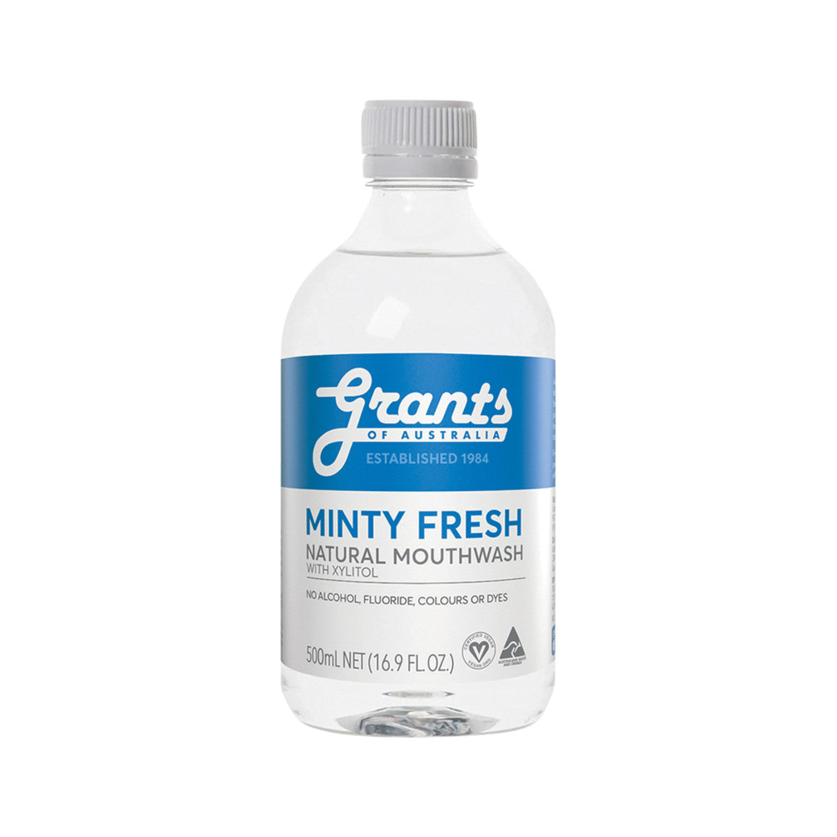 Grants Of Australia Natural Mouthwash Minty Fresh 500ml - Cutprice Online