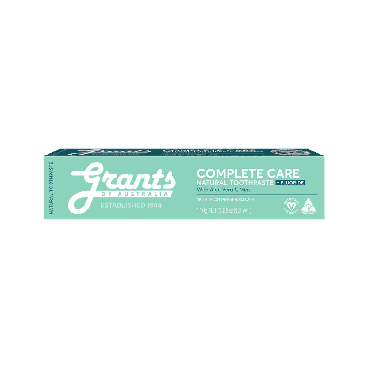 Grants Of Australia Natural Toothpaste Complete Care + Fluoride with Aloe Vera & Mint 110g - Cutprice Online