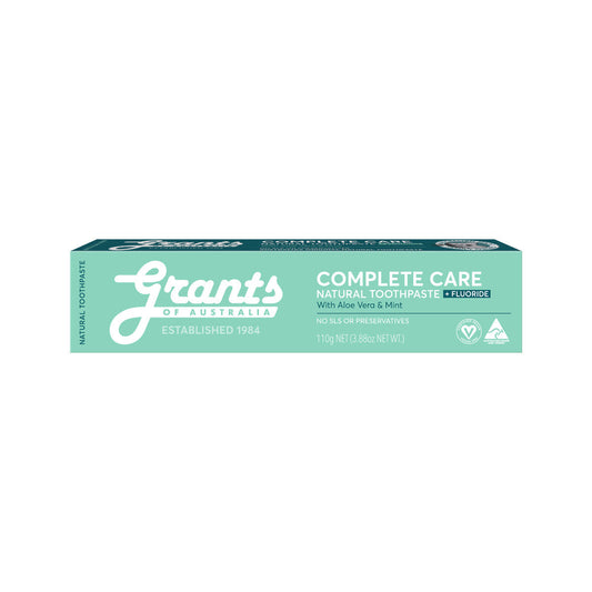 Grants Of Australia Natural Toothpaste Complete Care + Fluoride with Aloe Vera & Mint 110g - Cutprice Online