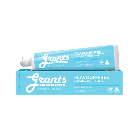 Grants Of Australia Natural Toothpaste Flavour-Free with No Mint 110g - Cutprice Online