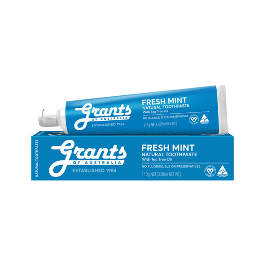 Grants Of Australia Natural Toothpaste Fresh Mint with Tea Tree Oil 110g - Cutprice Online