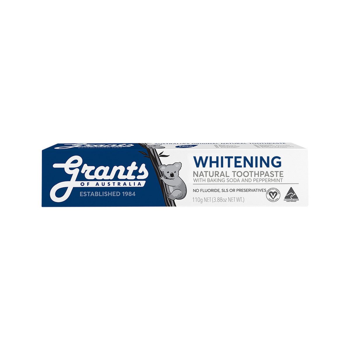 Grants Of Australia Natural Toothpaste Whitening with Baking Soda & Peppermint 110g - Cutprice Online