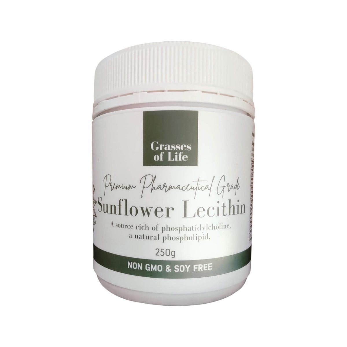 Grasses of Life Premium Pharmaceutical Grade Sunflower Lecithin 250g - Cutprice Online