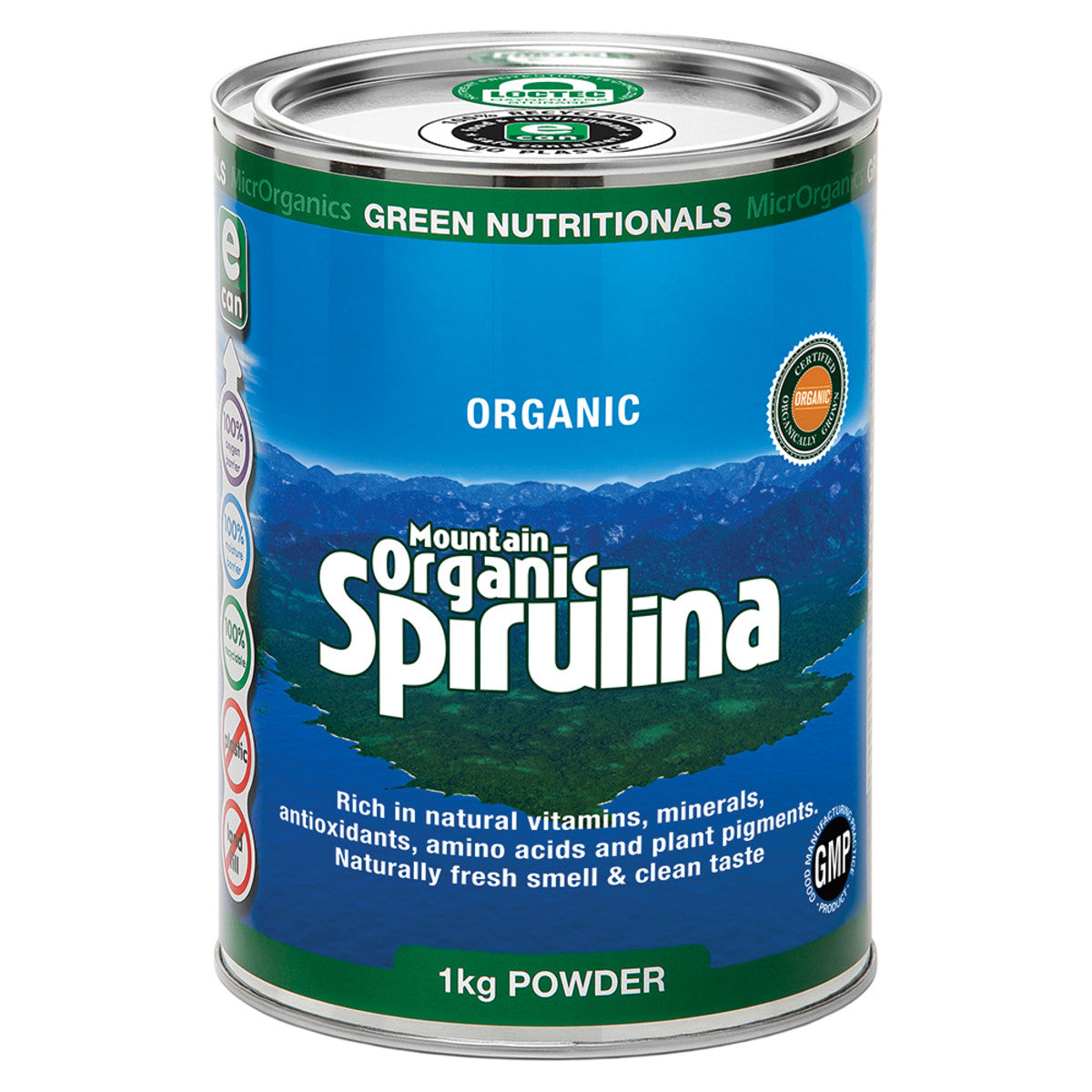 Green Nutritionals by MicrOrganics Mountain Organic Spirulina Powder 1kg - Cutprice Online
