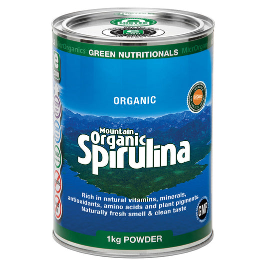 Green Nutritionals by MicrOrganics Mountain Organic Spirulina Powder 1kg - Cutprice Online