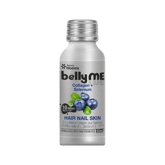 Henry Blooms BellyME Hair Nail Skin Collagen + Selenium Shots Natural Berry 60ml x 7 Pack - Cutprice Online