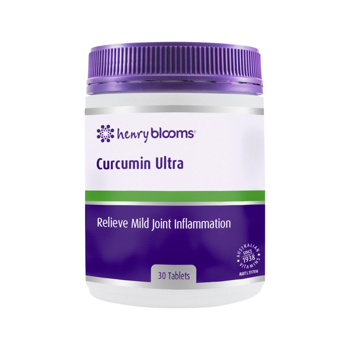 Henry Blooms Curcumin Ultra 1300mg (1 a day) 30t - Cutprice Online
