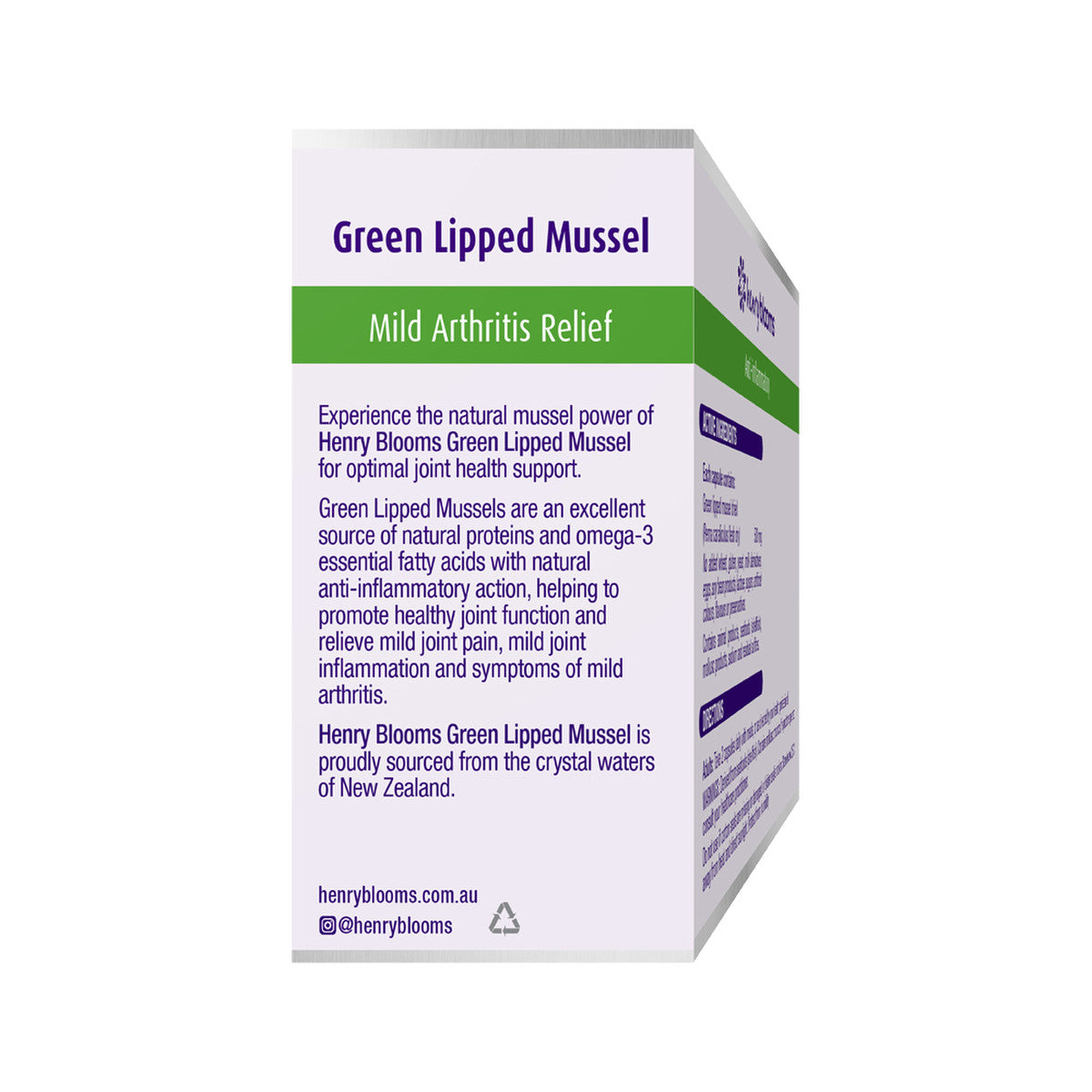Henry Blooms Green Lipped Mussel 120c - Cutprice Online