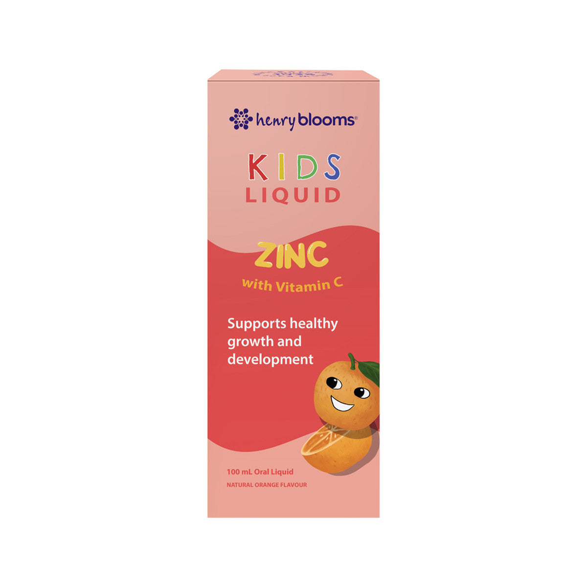 Henry Blooms Kids Liquid Zinc with Vitamin C Orange 100ml - Cutprice Online
