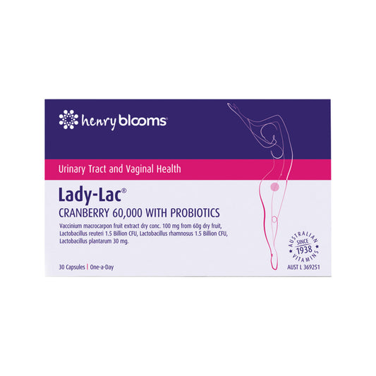 Henry Blooms Lady-Lac Cranberry 60,000 with Probiotics 30c - Cutprice Online