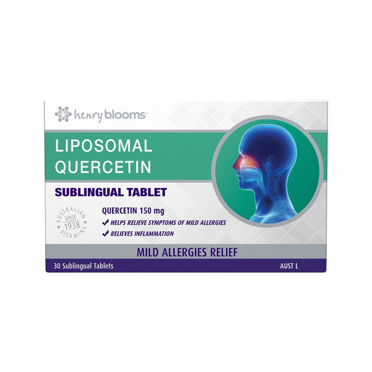 Henry Blooms Liposomal Quercetin Sublingual 30t - Cutprice Online