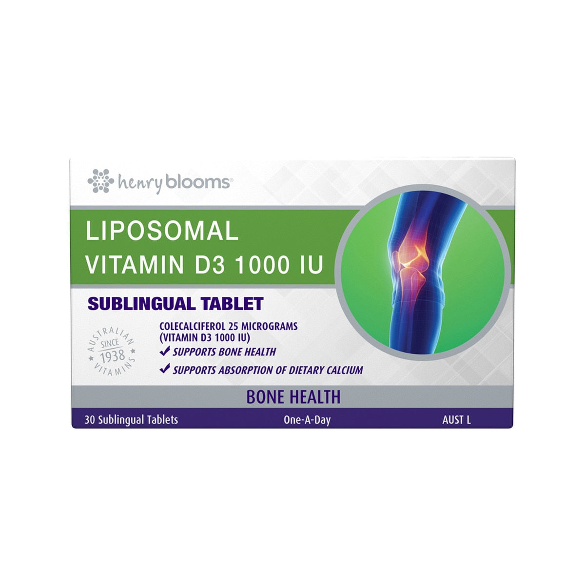 Henry Blooms Liposomal Vitamin D3 1000IU Sublingual 30t - Cutprice Online