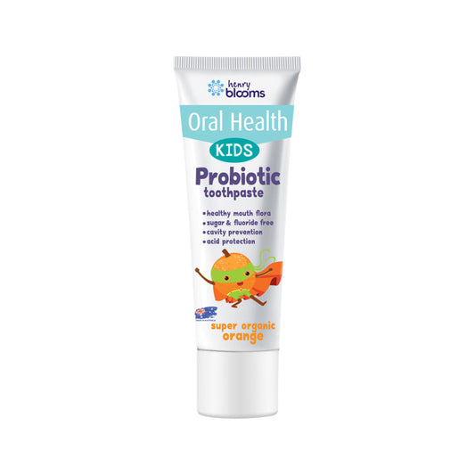Henry Blooms Oral Health Kids Probiotic Toothpaste Super Organic Orange 50g - Cutprice Online
