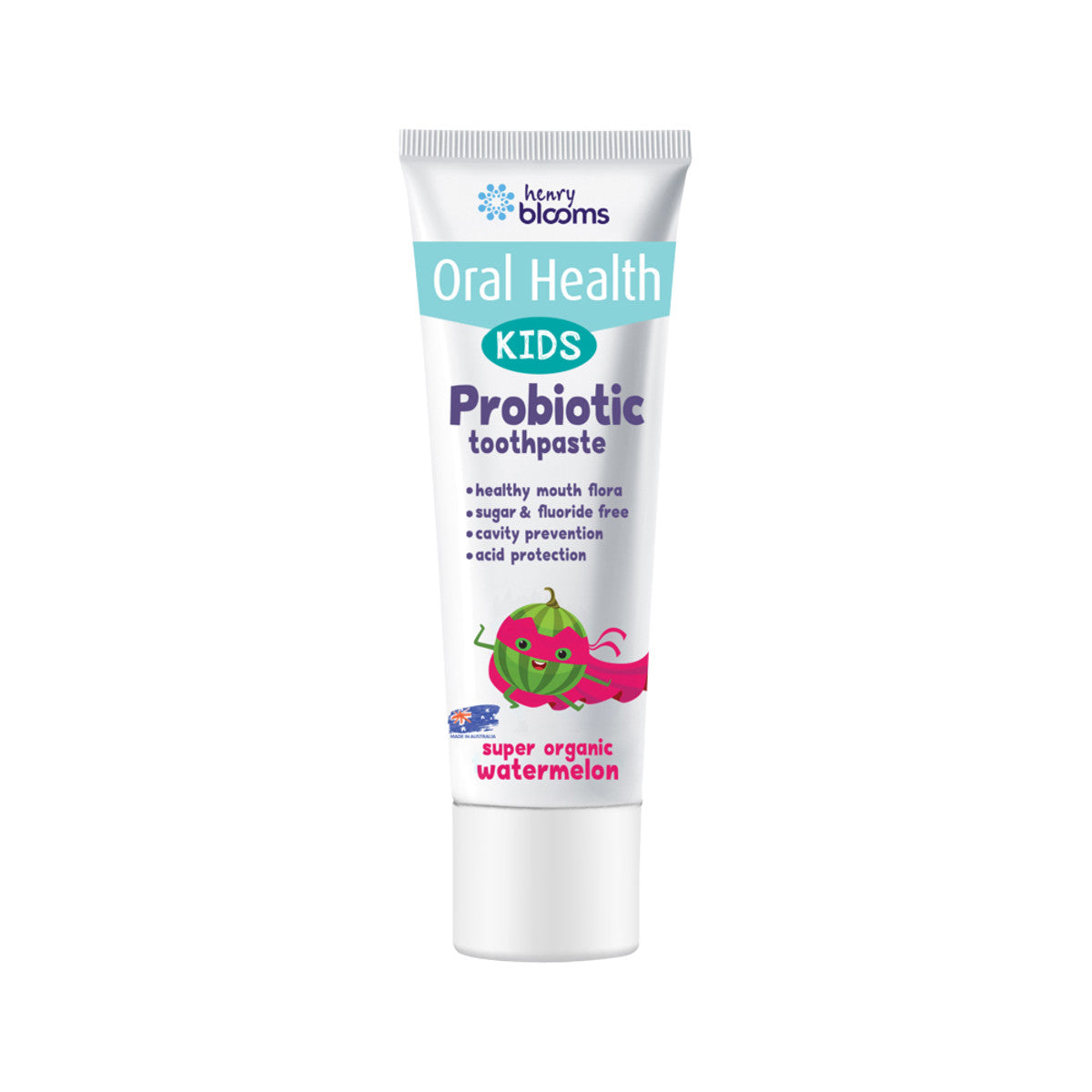 Henry Blooms Oral Health Kids Probiotic Toothpaste Super Organic Watermelon 50g - Cutprice Online