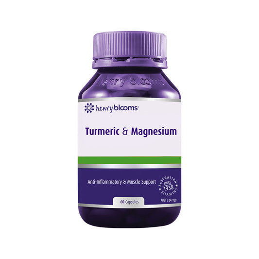 Henry Blooms Turmeric & Magnesium 60c - Cutprice Online