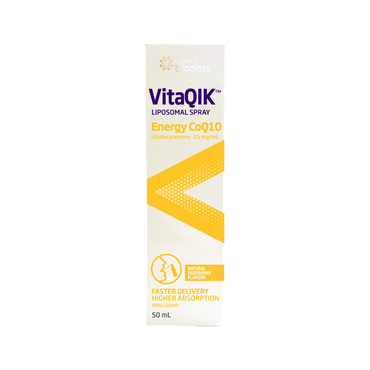 Henry Blooms VitaQIK Liposomal Spray Energy CoQ10 Oral Liquid 50ml - Cutprice Online