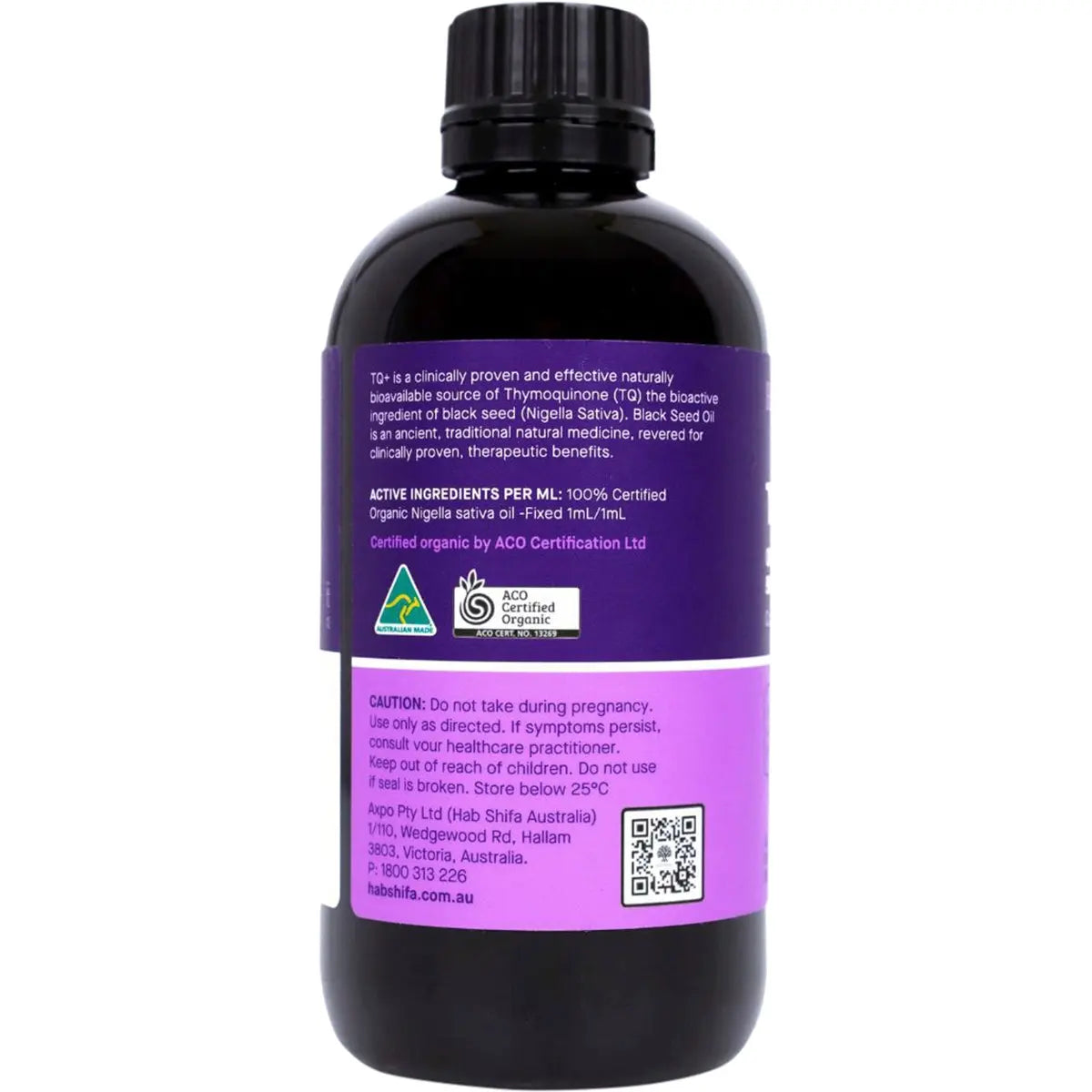 Hab Shifa TQ+ Organic Black Seed Oil 250ml HAB