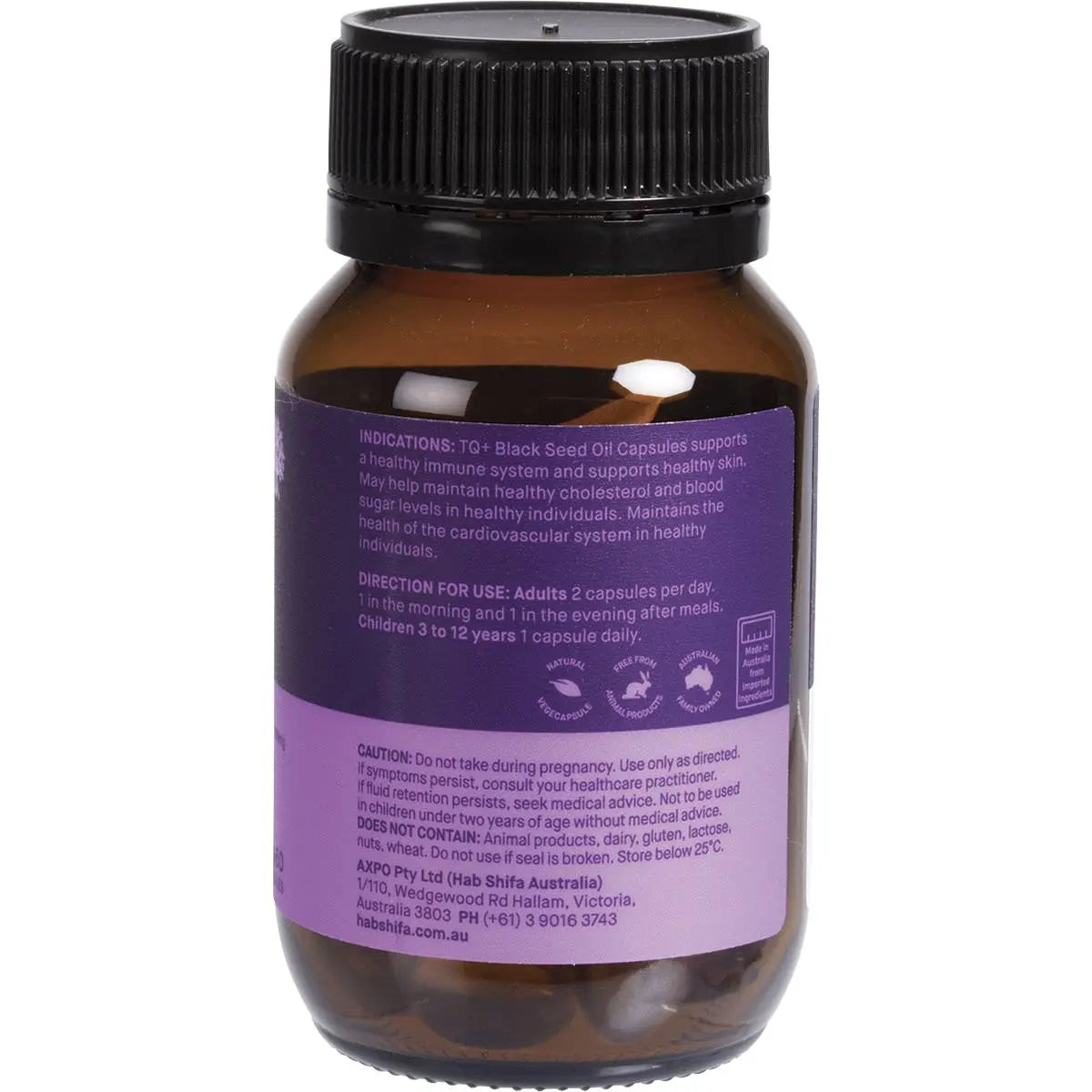 Hab Shifa TQ+ Activated Black Seed Oil Vegecapsules 60 HAB