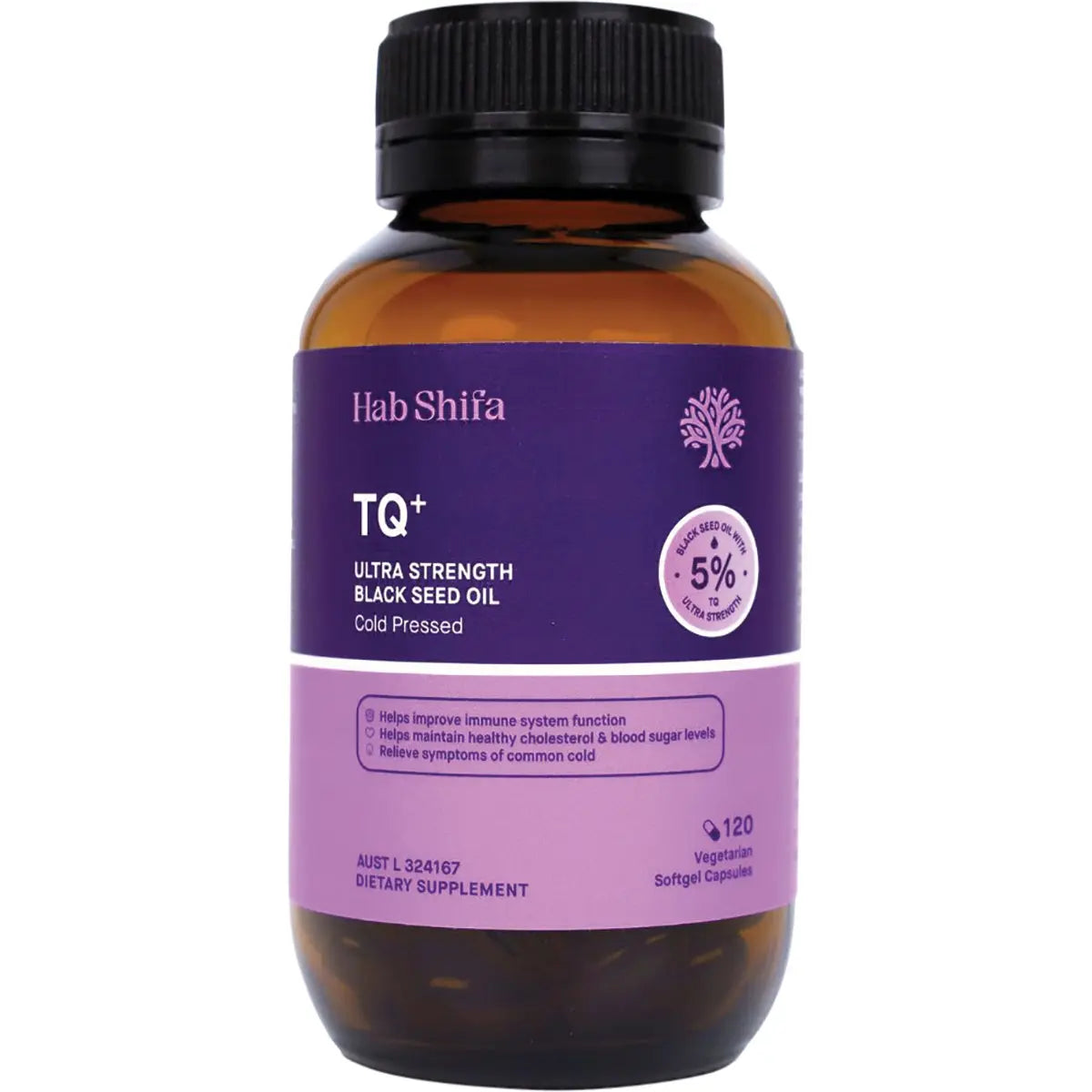 HAB SHIFA TQ+ Activated Black Seed Oil Vegecapsules 120 HAB