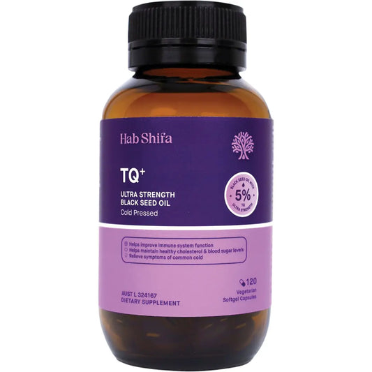 HAB SHIFA TQ+ Activated Black Seed Oil Vegecapsules 120 HAB
