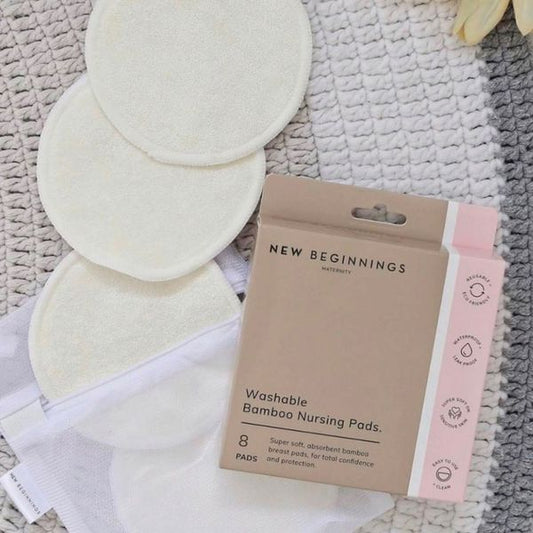 New Beginnings Washable Breast Pads 8 Pack - Cutprice Online