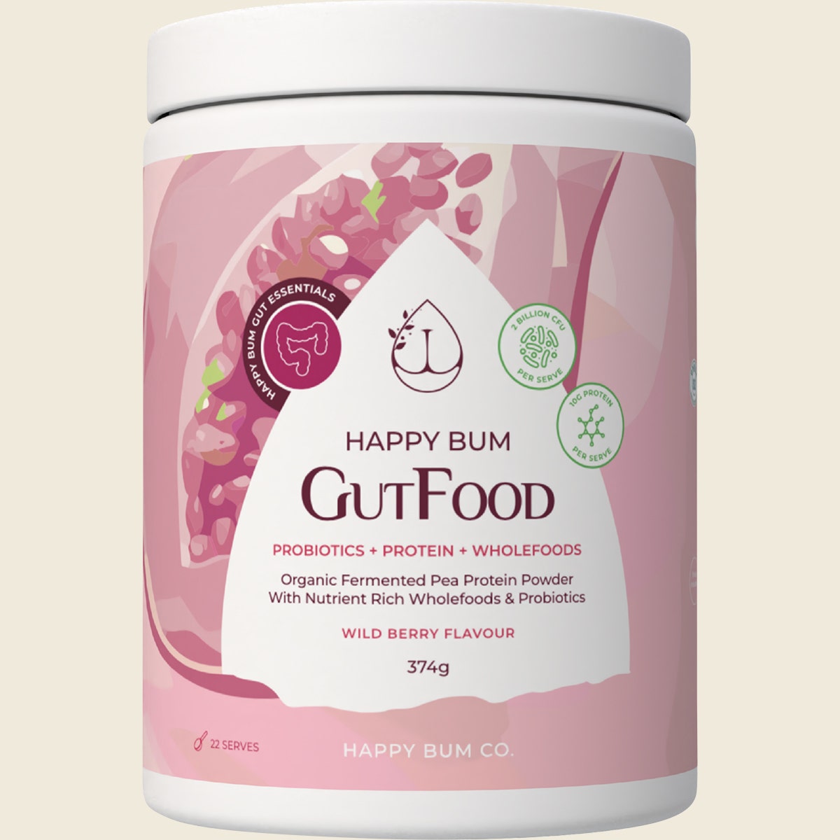 Happy Bum Gut Food Wild Berry 374g
