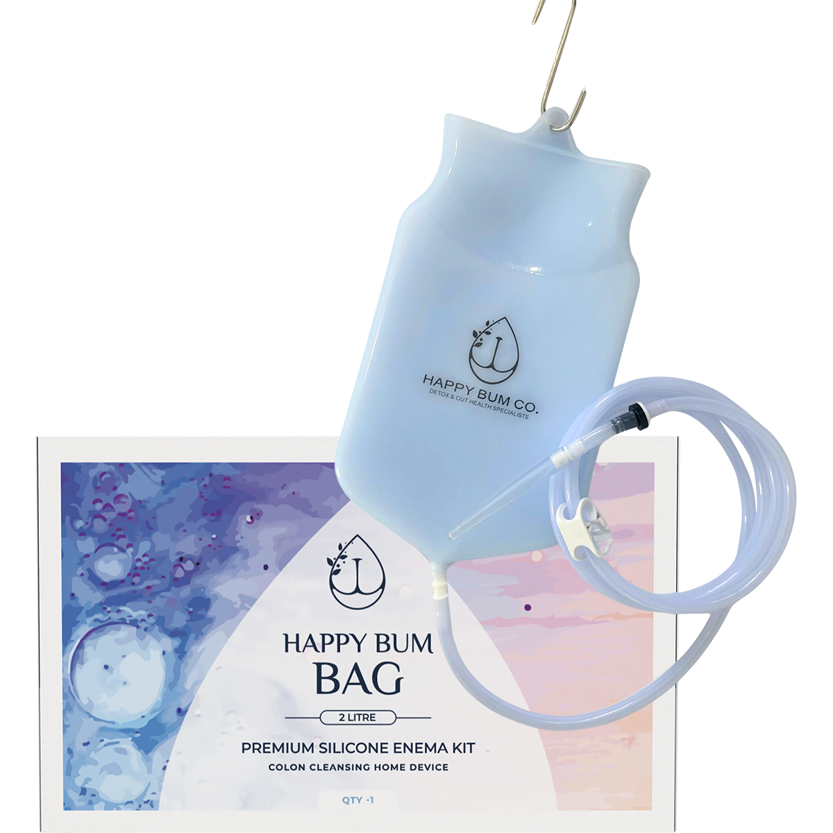 Happy Bum Silicone Enema Kit 2 Litres