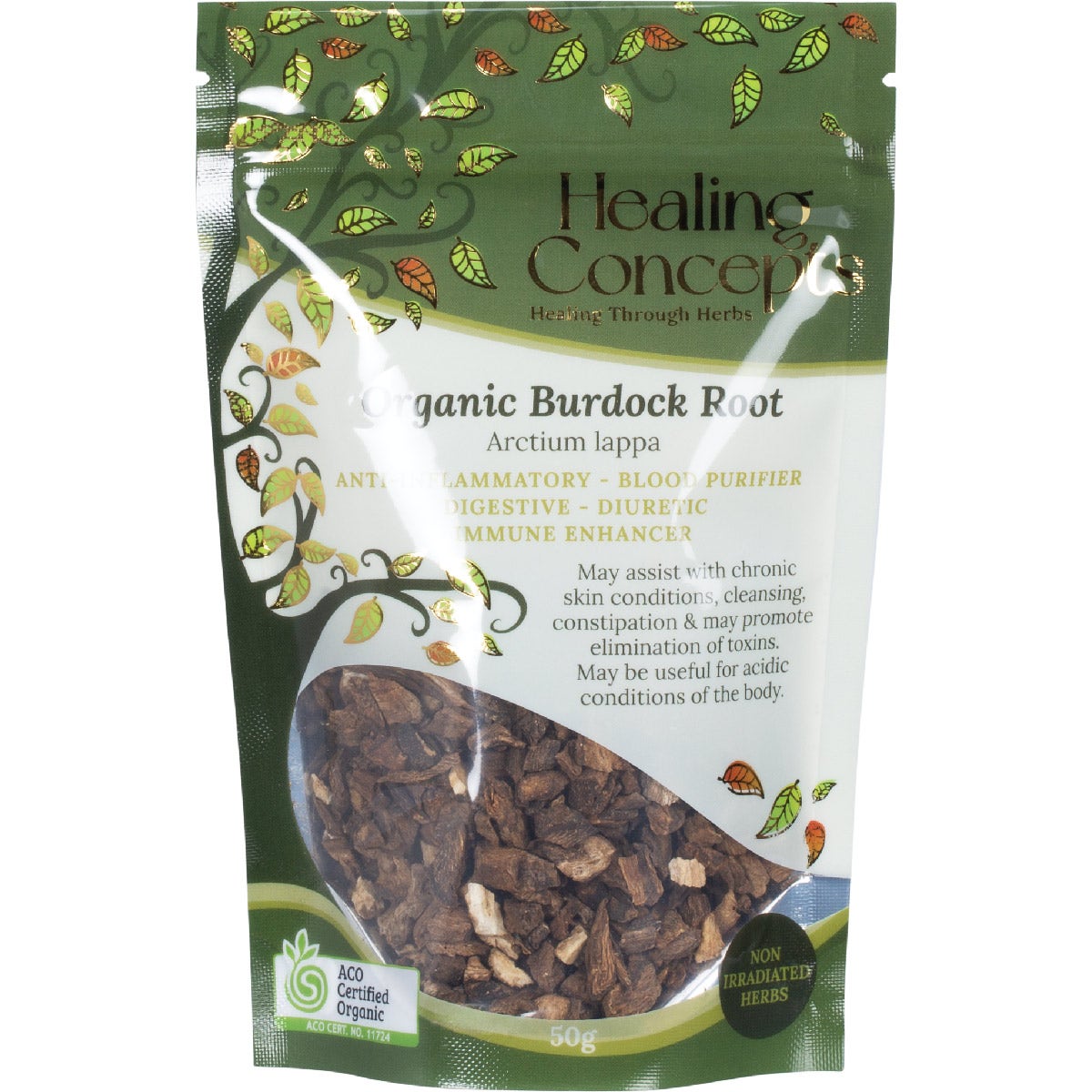 Healing Concepts Organic Burdock Root 50g - Cutprice Online