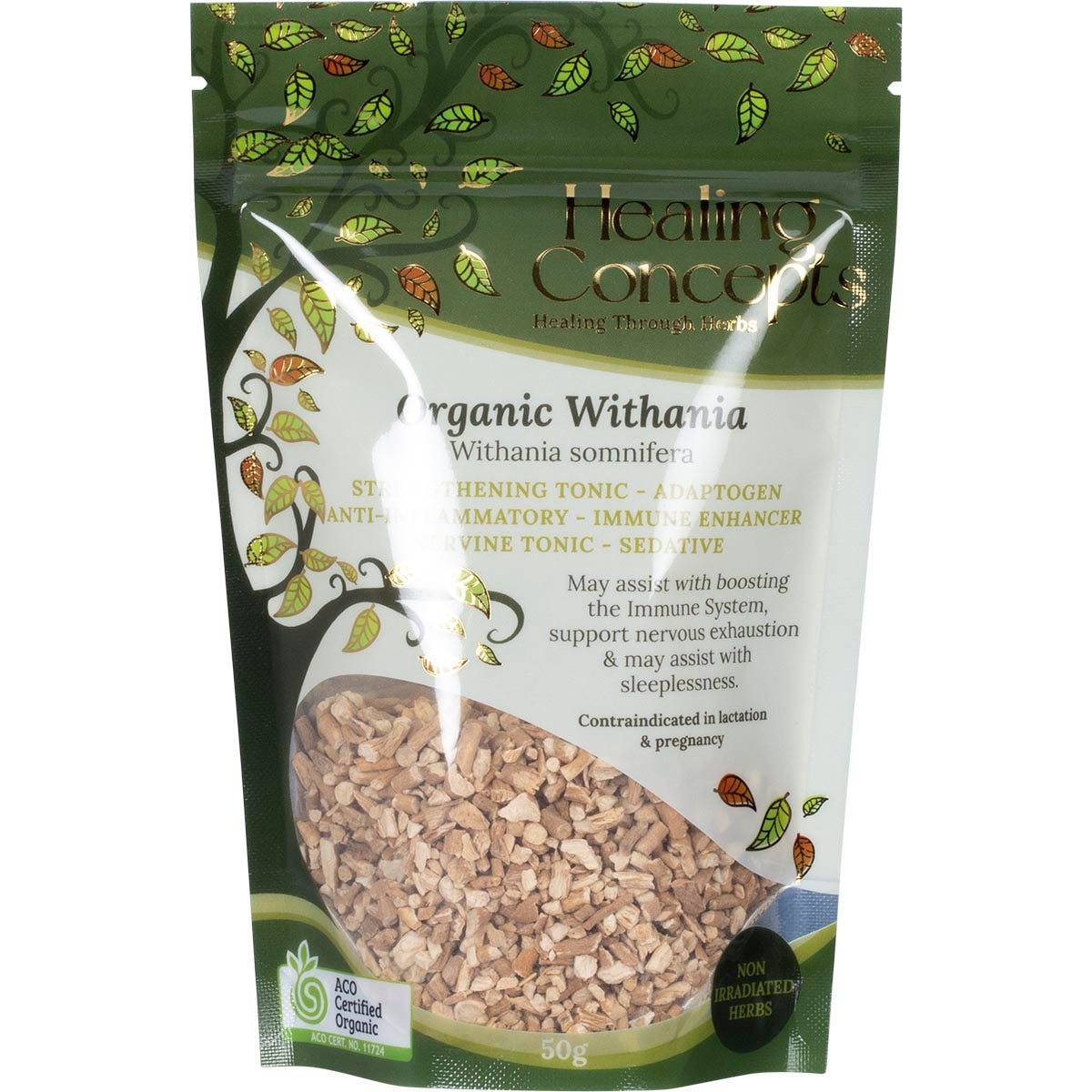 Healing Concepts Organic Withania 50g - Cutprice Online