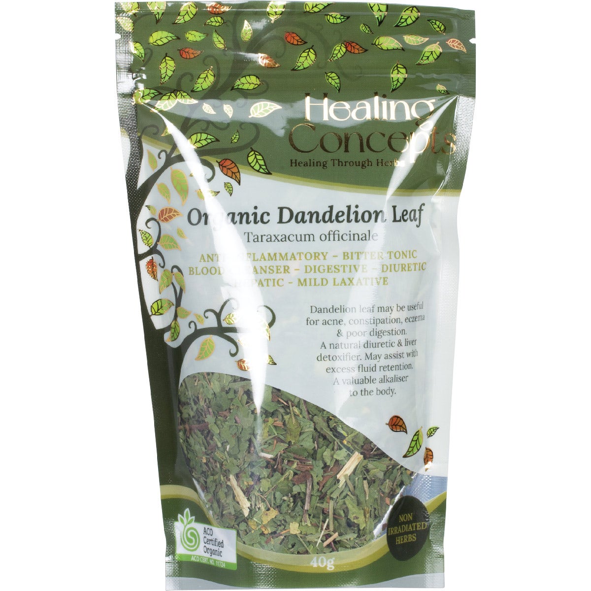Healing Concepts Organic Dandelion Leaf 40g - Cutprice Online