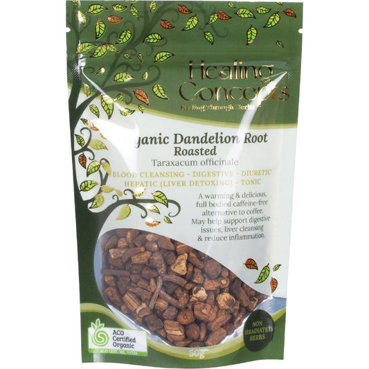 Healing Concepts Organic Dandelion Root Roasted 50g - Cutprice Online