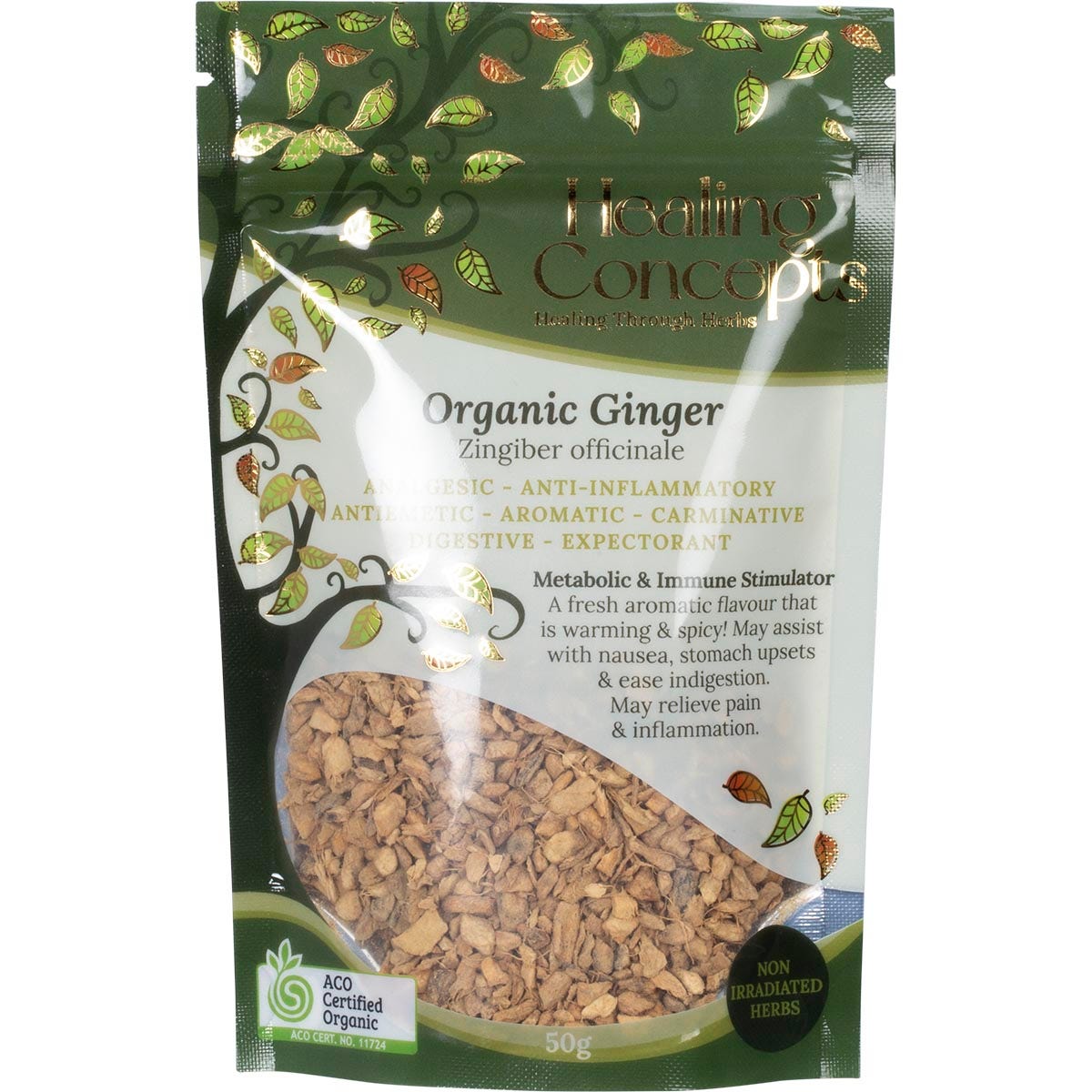 Healing Concepts Organic Ginger 50g - Cutprice Online