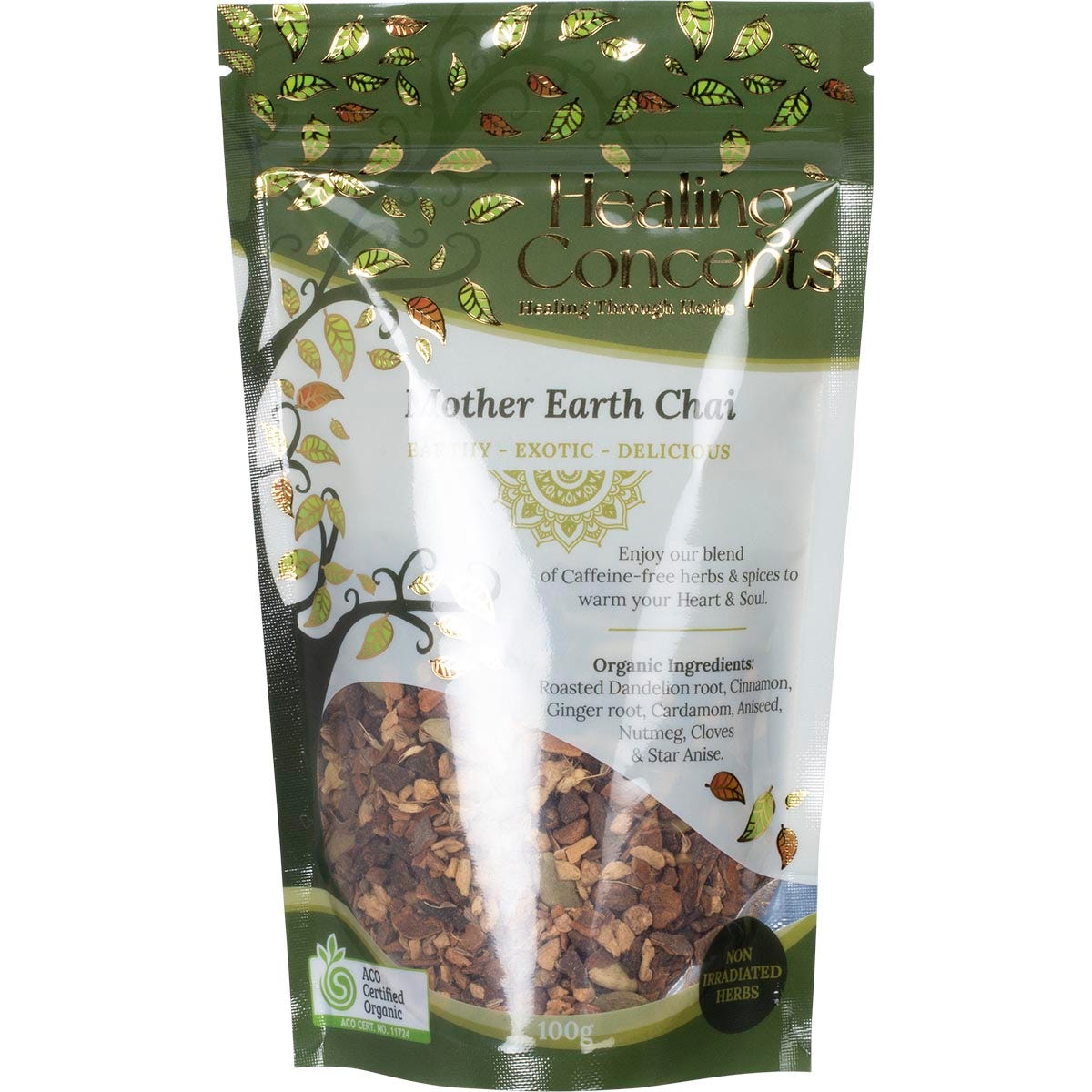 Healing Concepts Organic Blend Mother Earth Chai 100g - Cutprice Online