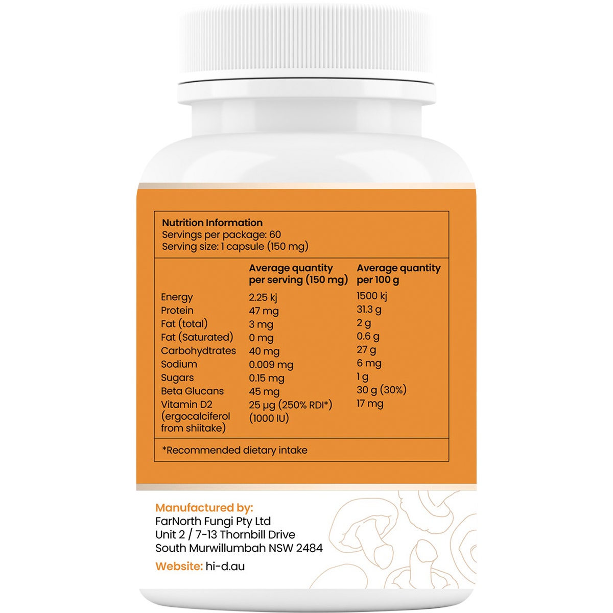 Hi-D Natural Vitamin D 1000 IU 60 Caps - Cutprice Online