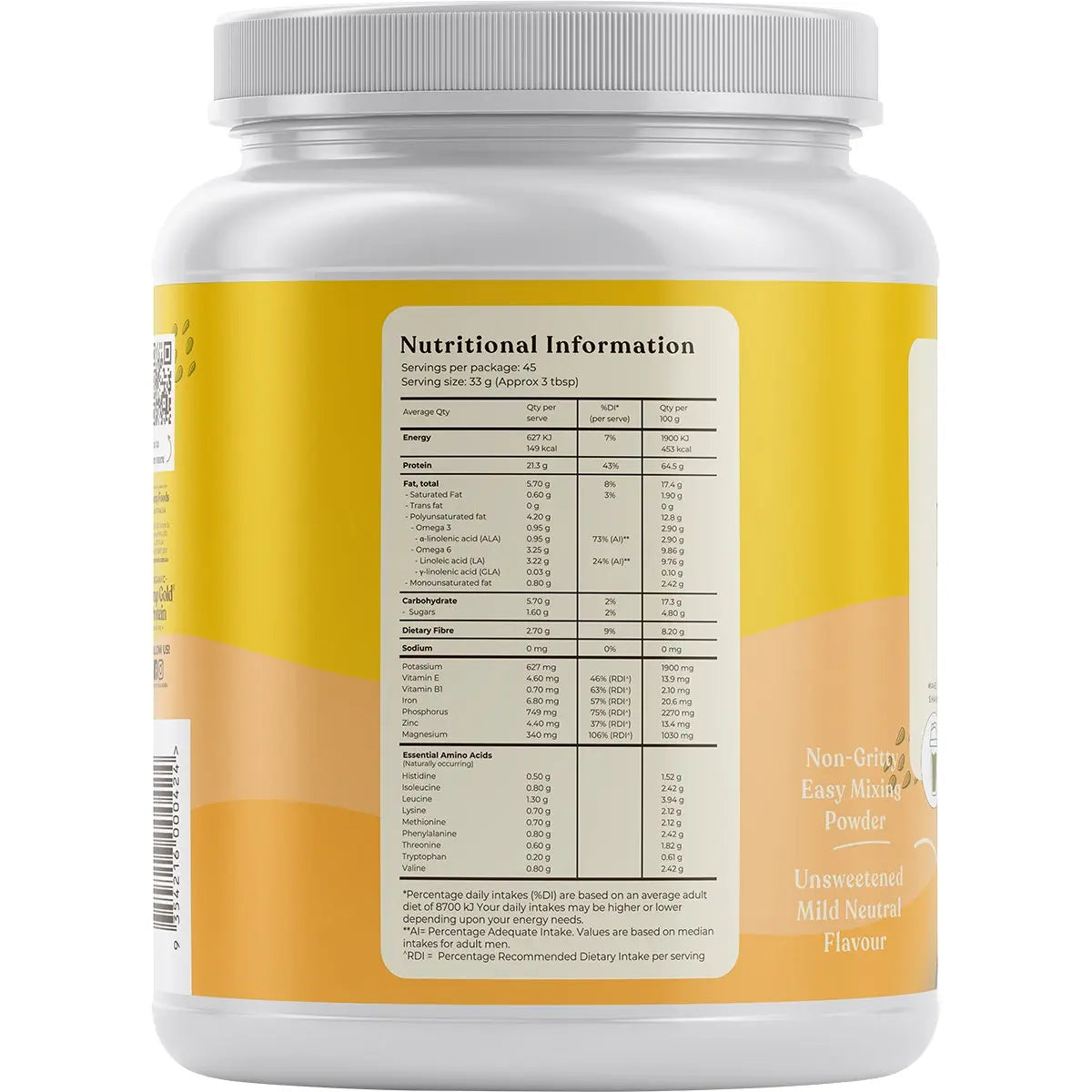 ESSENTIAL HEMP Organic Hemp Gold Protein 1.5kg ESSENTIAL HEMP