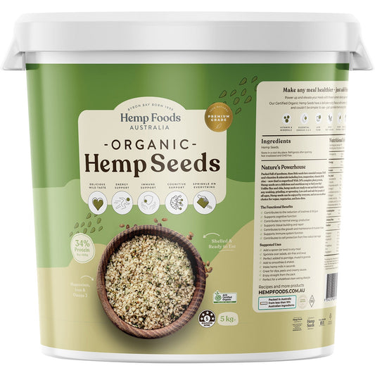 ESSENTIAL HEMP Organic Hemp Seeds Hulled 5kg ESSENTIAL HEMP