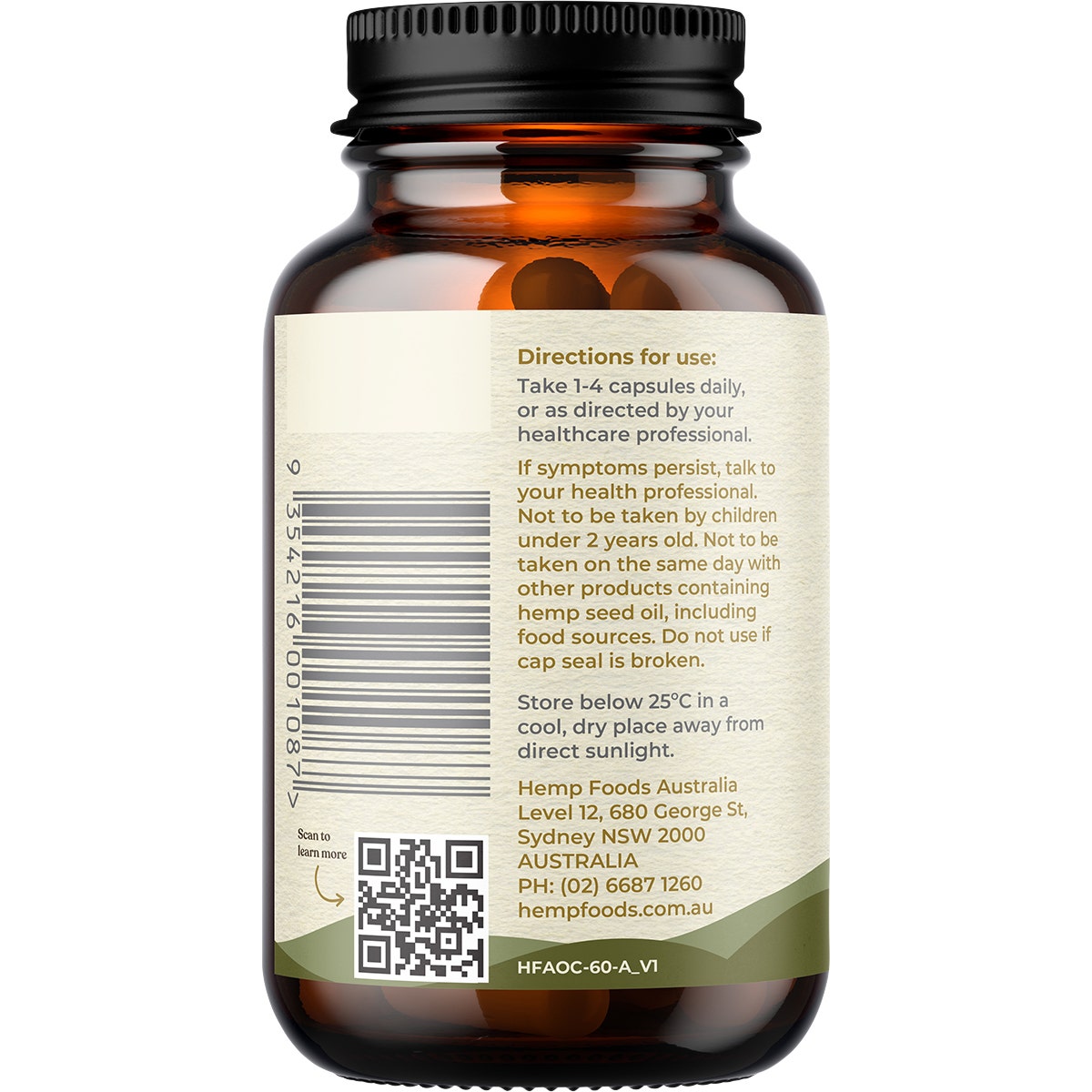HEMP FOODS AUSTRALIA HEMP FOODS AUSTRALIA Plant-Based Omega Capsules with Hemp Gold Seed Oil  60 - Cutprice Online