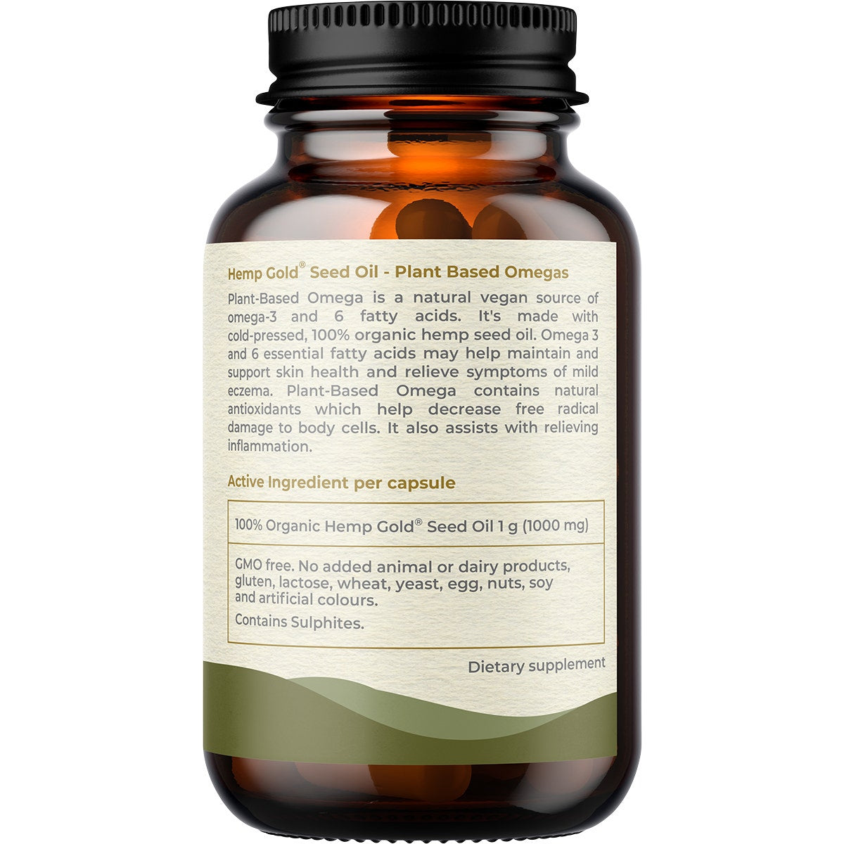 HEMP FOODS AUSTRALIA HEMP FOODS AUSTRALIA Plant-Based Omega Capsules with Hemp Gold Seed Oil  60 - Cutprice Online