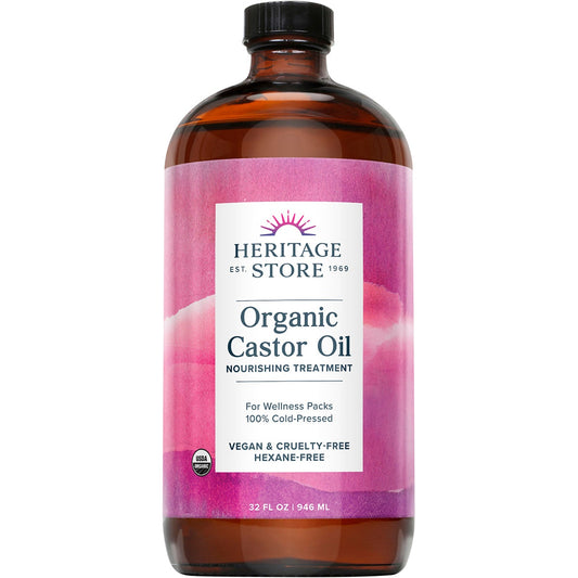 HERITAGE STORE Organic Castor Oil 946ml - Cutprice Online