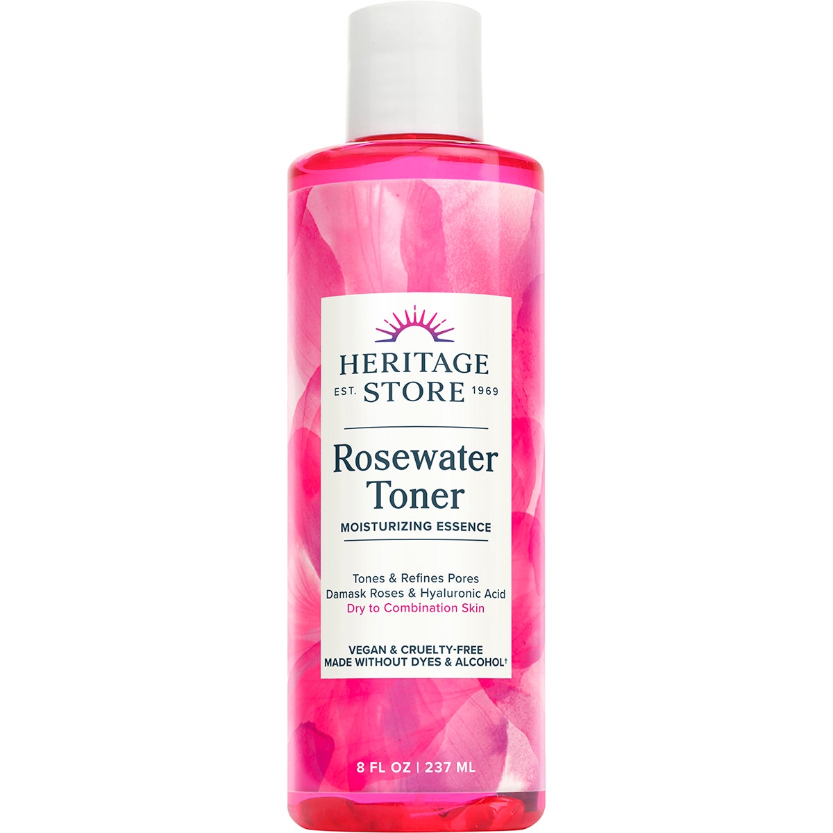 HERITAGE STORE Rosewater Toner Dry to Combination Skin 237ml - Cutprice Online
