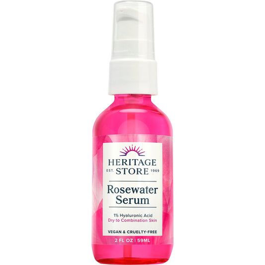 HERITAGE STORE Rosewater Serum 1% Hyaluronic Dry to Combination Skin 59ml - Cutprice Online