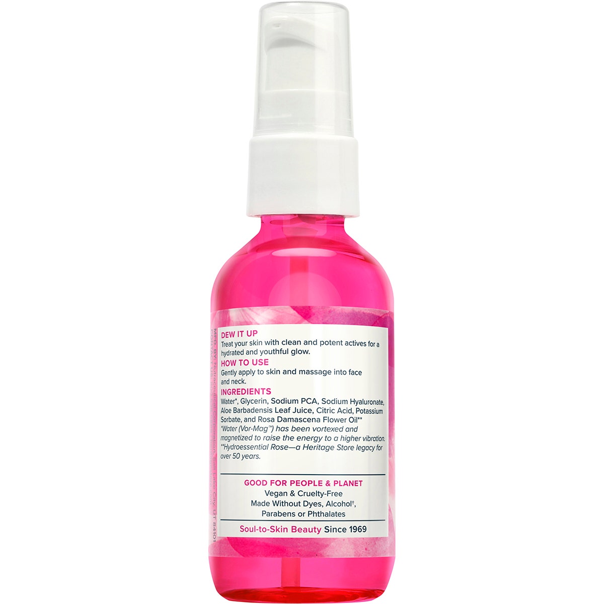HERITAGE STORE Rosewater Serum 1% Hyaluronic Dry to Combination Skin 59ml - Cutprice Online