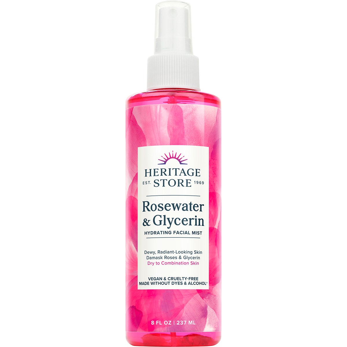 HERITAGE STORE Rosewater & Glycerin Hydrating Facial Mist 237ml - Cutprice Online