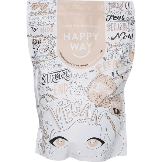 Happy Way Vegan Protein Powder Vanilla 1kg HAPPY WAY